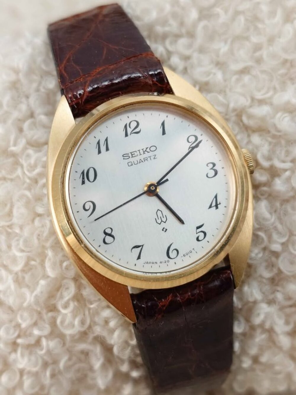 Seiko Women's Watch Quartz 4120-6000 Gold 26mm 1975 JDM New Battery